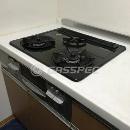 施工前のビルトインガスコンロ（DG32E5SR）