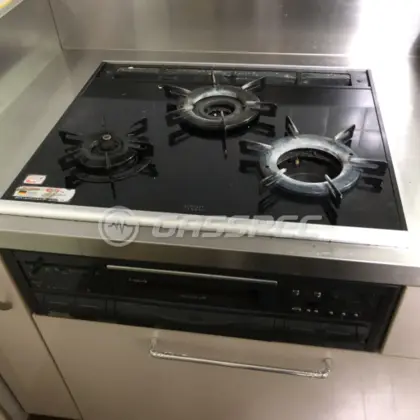 施工前のビルトインガスコンロ（RSK-N38W5GD1AX3）