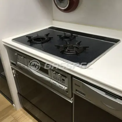 施工前のビルトインガスコンロ（RBG-N71W5GA3X）