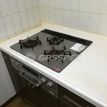 施工前のビルトインガスコンロ（RS38W7G10R）