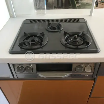 施工前のビルトインガスコンロ（PKD-35EGV-L）
