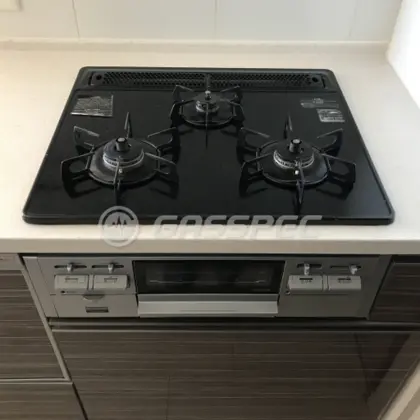 施工前のビルトインガスコンロ（DW32K3JTSSVL）