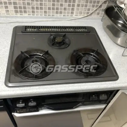 施工前のビルトインガスコンロ（PKD-35EFA-R）