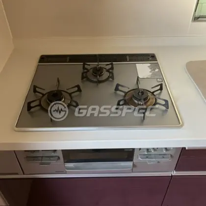 施工前のビルトインガスコンロ（ZGGZK6R12YSS）