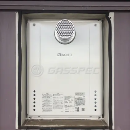 施工後の給湯器（ノーリツ GT-2060AWX-T-1 BL）