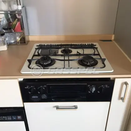 施工前のビルトインガスコンロ（DG3067NR）