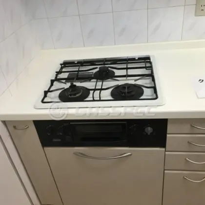 施工前のビルトインガスコンロ（DG3050NR）