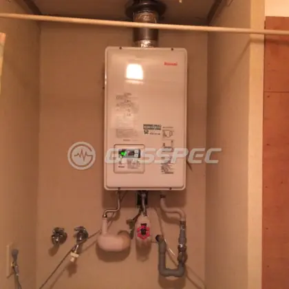 施工後の給湯器（リンナイ RUX-V1615SFFUA-E）