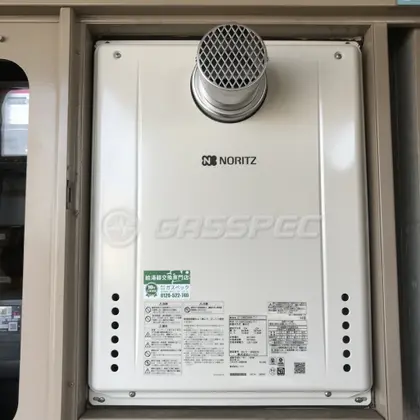 施工後の給湯器（ノーリツ GT-2460SAWX-T-1 BL）