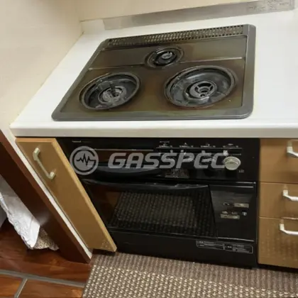施工前のビルトインガスコンロ（GE-MH22F-K）