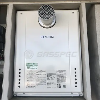 施工後の給湯器（ノーリツ GT-2460SAWX-T-1 BL）