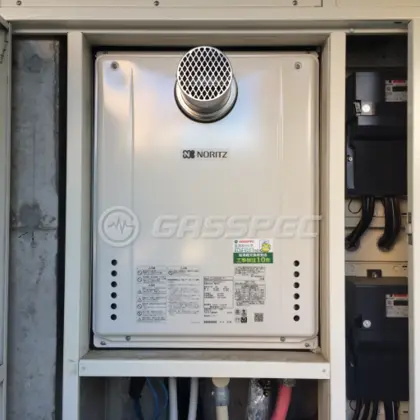 施工後の給湯器（ノーリツ GT-2460SAWX-T-1 BL）
