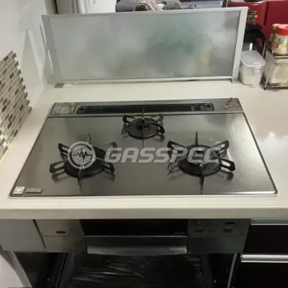 施工前のビルトインガスコンロ（DW36L4WASKSTE）
