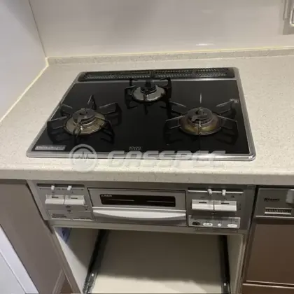 施工前のビルトインガスコンロ（RB31AS1R）
