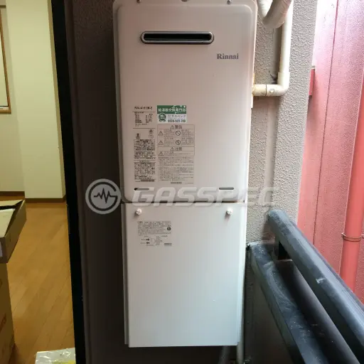 交換後の給湯器（リンナイ RUX-A1615W-E）
