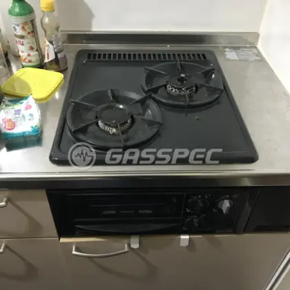 施工前のビルトインガスコンロ（DG2008NQ1）