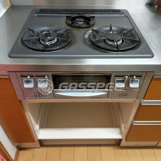 交換前のビルトインガスコンロ（ハーマン DG3296DR）