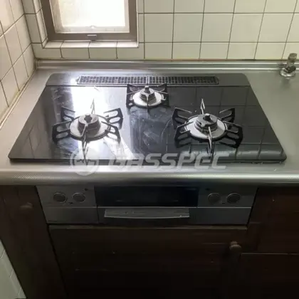施工前のビルトインガスコンロ（RHS71W17G11R）