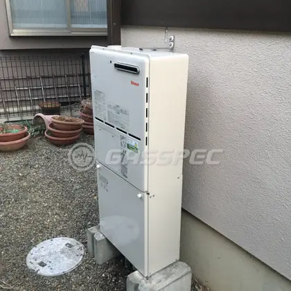 施工後の暖房熱源機（リンナイ RH-101W2-6(A)）