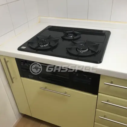 施工前のビルトインガスコンロ（C3GE6RNQ1R）