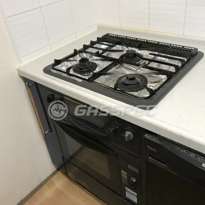 施工前のビルトインガスコンロ（RBG-312EB4）