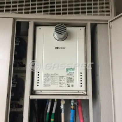 施工後の給湯器（ノーリツ GT-2460SAWX-T-1 BL）