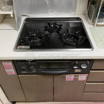 施工前のビルトインガスコンロ（RSK-N31J4G5M）