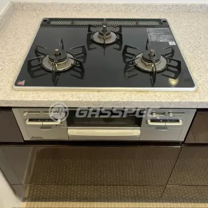 施工前のビルトインガスコンロ（RB31AW8K1）