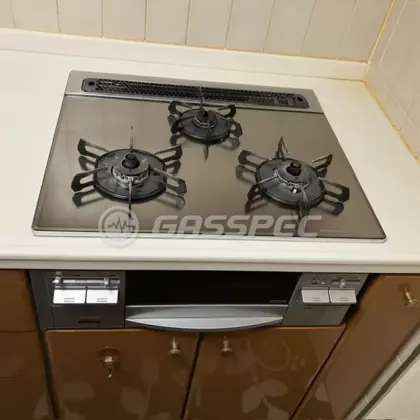施工前のビルトインガスコンロ（C3WJ8RJASKSVL）