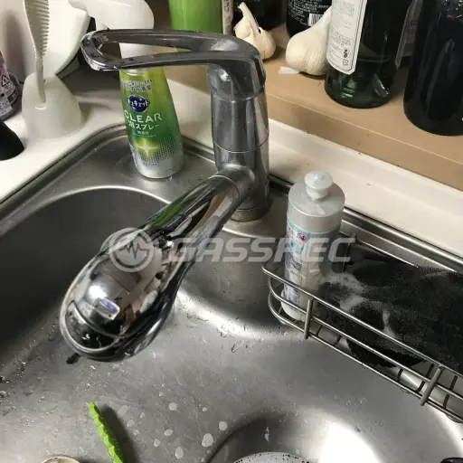 交換前の水栓・蛇口