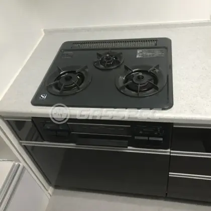 施工前のビルトインガスコンロ（T32-60）