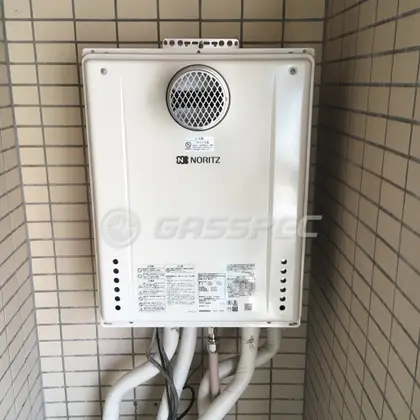 施工後の給湯器（ノーリツ GT-1660SAWX-T-1 BL）