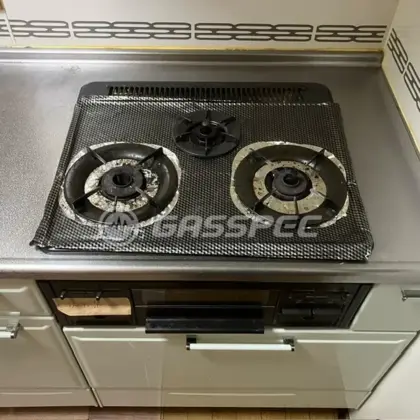 施工前のビルトインガスコンロ（F-KTX75R）