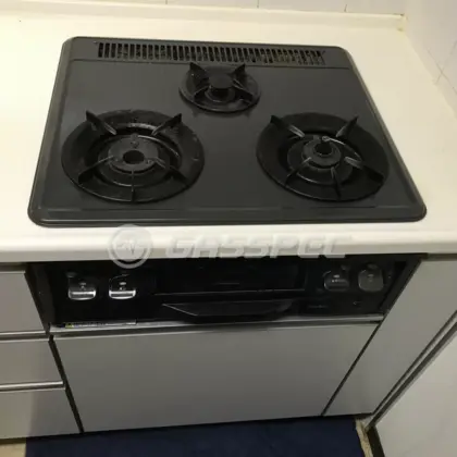 施工前のビルトインガスコンロ（PKD-35E-L）
