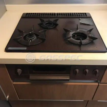 施工前のビルトインガスコンロ（RN-PC863A-XJHR）