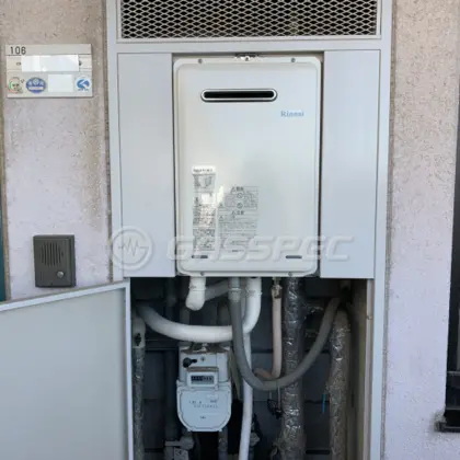 施工後の給湯器（リンナイ RUX-A1615W-E）