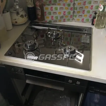 施工後のビルトインガスコンロ（ノーリツ N3S08PWASKSTES）