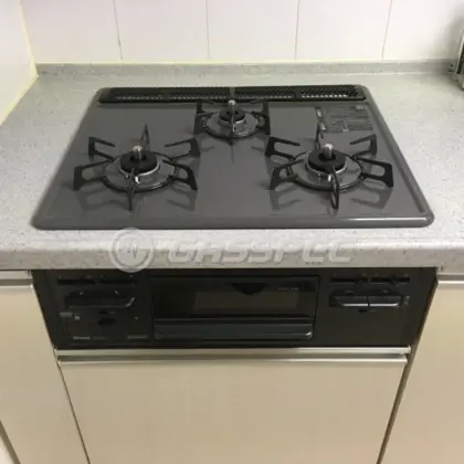 施工後のビルトインガスコンロ（リンナイ RS31M5H2SBW）