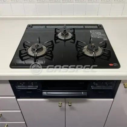 施工前のビルトインガスコンロ（RN-BS3B-G6BBR）