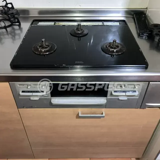 交換前のビルトインガスコンロ（リンナイ R3G634A0L1V）
