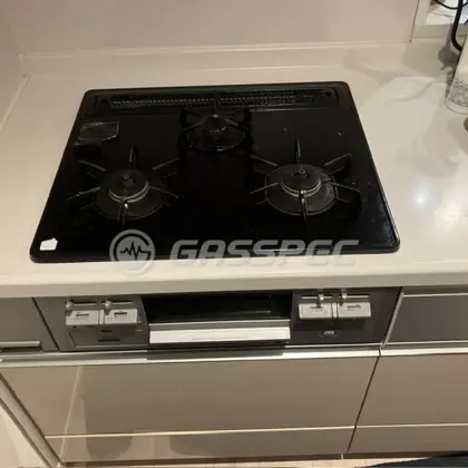 施工前のビルトインガスコンロ（DG32K3SL）