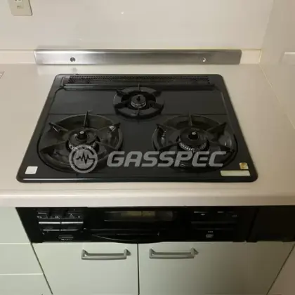 施工前のビルトインガスコンロ（DG32E6SR）