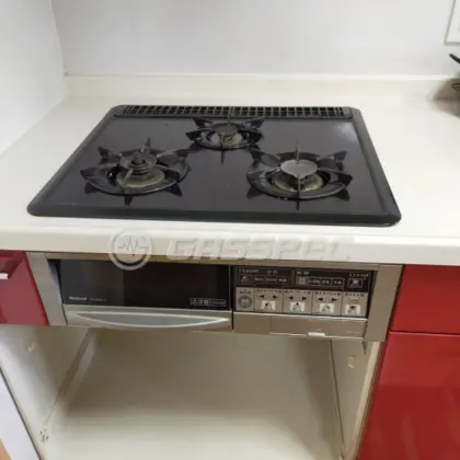 施工前のビルトインガスコンロ（GE-WG61-S）