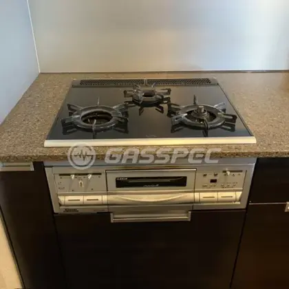 施工前のビルトインガスコンロ（RBG-N31W5GD1AX3）