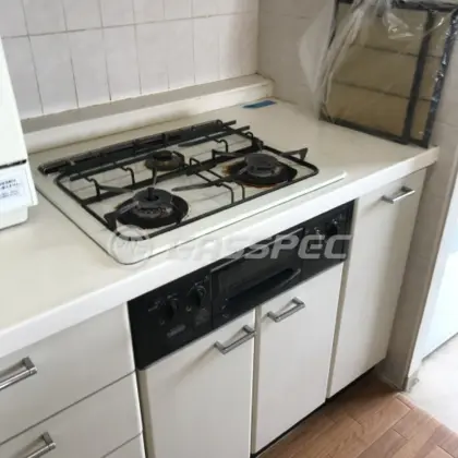 施工前のビルトインガスコンロ（DG3068NR）