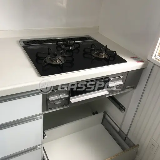 交換前のビルトインガスコンロ（パロマ NTP-600WS-60GK）