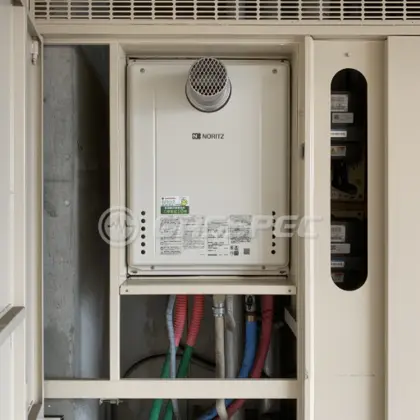 施工後の給湯器（ノーリツ GT-2460SAWX-T-1 BL）