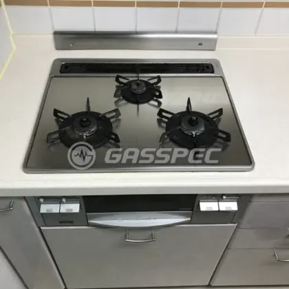 施工前のビルトインガスコンロ（C3WH8RJASKSVL）
