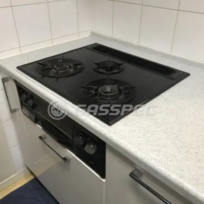 施工前のビルトインガスコンロ（PD-D631SGA-1R）