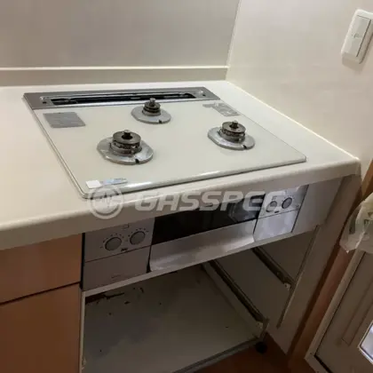 施工前のビルトインガスコンロ（N3WR5PWASMSTES）